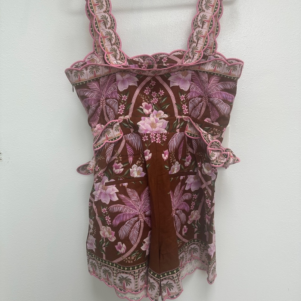 FARM Rio Tropical Pink and Brown Romper - Picture 4 of 4